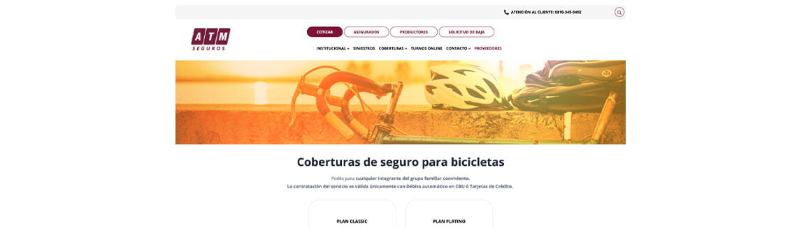 ATM lanza al mercado de bicicletas dos coberturas